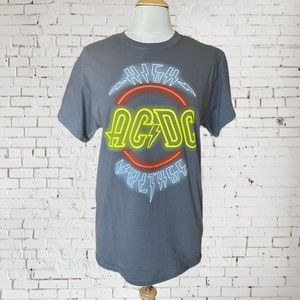 AC/DC High Voltage Graphic Band Tee | Gray | Unisex | 100% Cotton